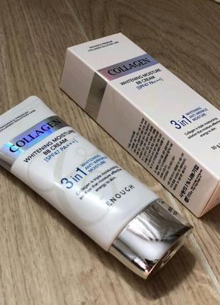 Тональний крем enough collagen 3 в 1 whitening moisture bb cream