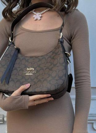 Женская сумка coach shoulder bag brown3 фото