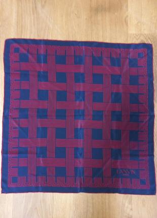 Шелковый платок от lanvin paris.(65-65) бирка со составом срезанная.