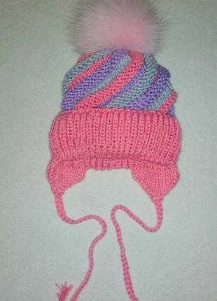 Вязаная шапка, шапочка ручной работы, шапка, шапочка