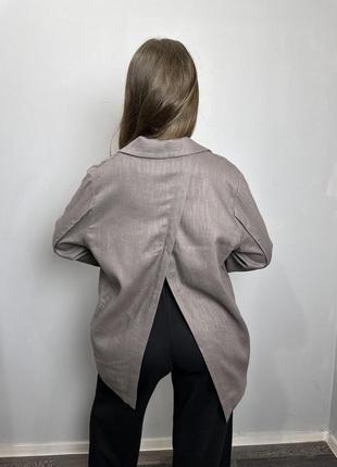 Жакет женский оверсайз удлиненный серый modna kazka mkkc9009-25 фото