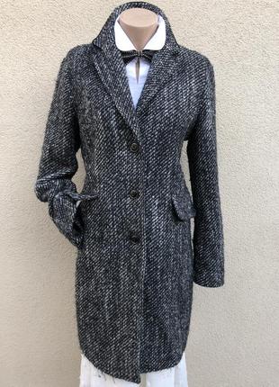 Вовняне пальто,класичний стиль,преміум бренд, італія