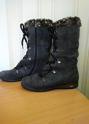 Сапоги замшевые