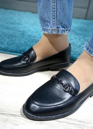 Жіночі туфлі (лофери), у чорному кольорі код: 1309