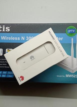 Готове рішення "комплект wifi роутер netis mw5230 + lte модем huawei e3372 готовий комплект інтернет