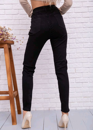 Жіночі стрейчеві джинси американки чорного4 фото