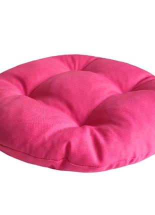 Подушки круглые на стулья кресла табуретки 35х8 розового цвета2 фото