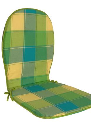 Подушка на стул, кресло, садовое кресло салатовая клетка