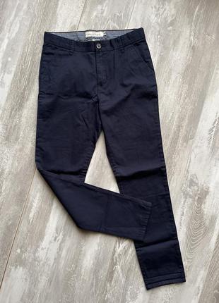 Сині котонові штани, брюки 1401 фото