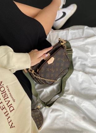 Женская сумка louis vuitton multi khaki6 фото