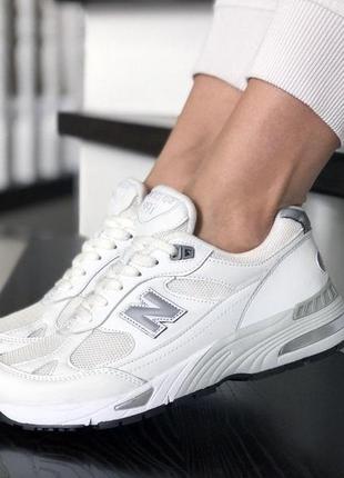 Кросівки жіночі new balance 991 білі (9408)