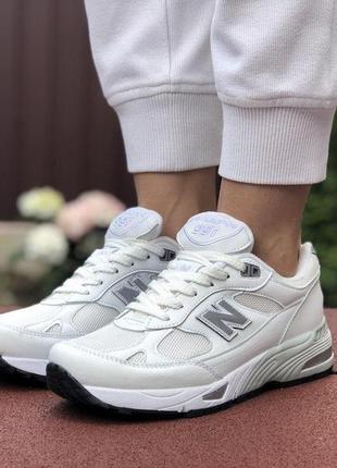 Кросівки жіночі new balance 991 білі (9408)2 фото