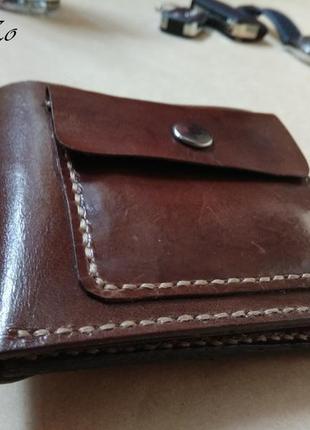 Гаманець чоловічий, шкіряний гаманець, кошелек с монетницей, кожаный кошелек, кошелек мужской