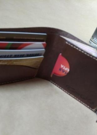 Гаманець чоловічий, шкіряний гаманець, кошелек с монетницей, кожаный кошелек, кошелек мужской