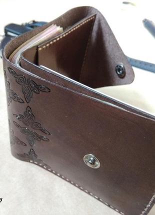 Гаманець чоловічий, шкіряний гаманець, кошелек с монетницей, кожаный кошелек, кошелек мужской