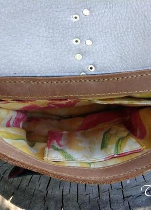Женская сумка из крейзи хорс, разноцветная сумка, жіноча сумка, шкіряна сумка,  різнокольорова сумка5 фото