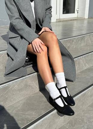 Туфли женские велюровые черные с вставками кожи6 фото