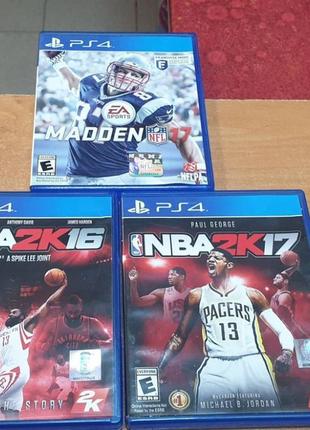 Диски ps4 ліцензія nba2k17 nba2k16 madden17