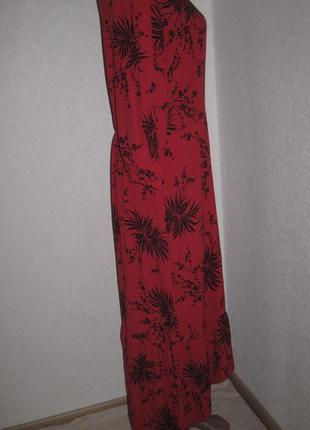 Красное вискозное платье миди f&f р-р164 фото