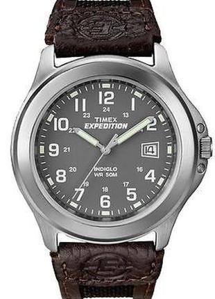 Часы timex expedition field с кожаным ремешком