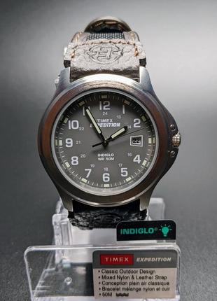 Часы timex expedition field с кожаным ремешком2 фото