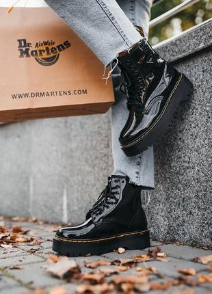 Dr martens jadon patent термо, ботинки на платформі жіночі доктор мартінс5 фото