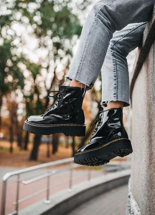 Dr martens jadon patent термо, ботинки на платформі жіночі доктор мартінс9 фото