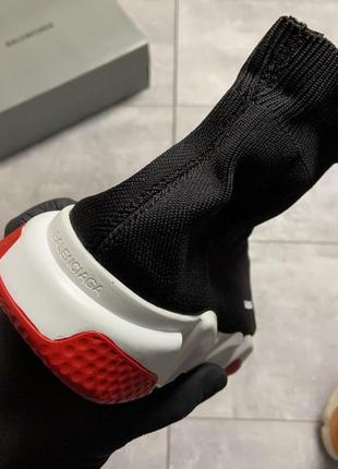 Balenciaga speed trainer black and white/red