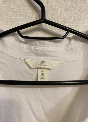 Льняная рубашка / блуза h&amp;m3 фото