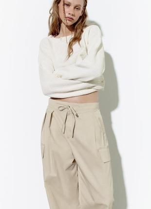 Стильні широкі штани/штани карго, zara, p. s,m, l2 фото
