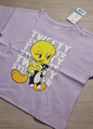 Трикотажная футболка для девочки looney tunes 110/116