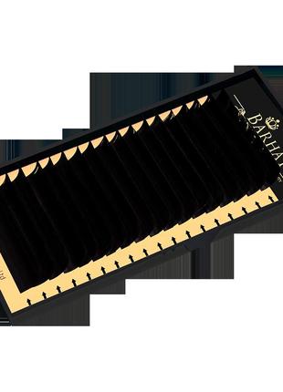 Ресницы для наращивания черные barhat lashes единичные barhat silk  (18 линий) в 0.10 12 мм4 фото