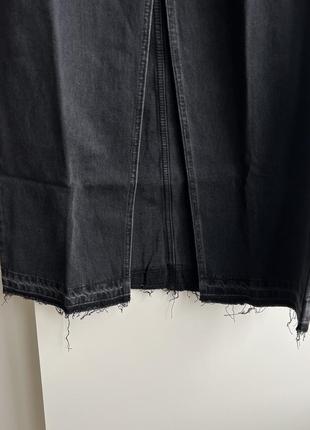 Новая длинная макси юбка, черная джинсовая с разрезом pull &amp; bear mango zara bershka h&amp;m cos4 фото