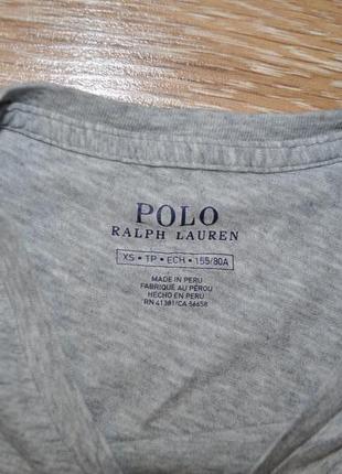 Трикотажная серая футболка polo ralph lauren5 фото