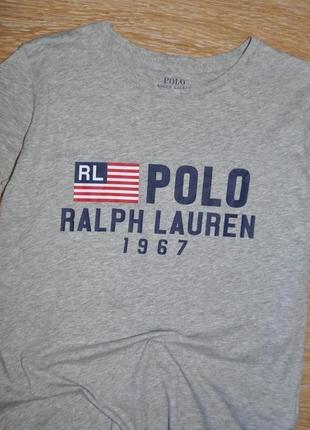 Трикотажная серая футболка polo ralph lauren2 фото