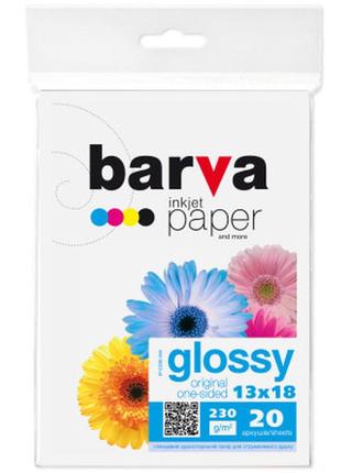 Фотобумага barva 13x18, 230g/m2, original glossy, 20л (ip-c230-344)