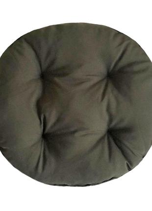 Подушка круглая для стула кресла, табуретки 30х8 темный хаки