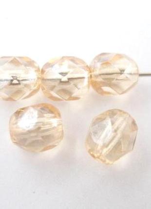 Бусины чешские стеклянные граненые  3мм crystal champagne luster 00030-14413. 100шт