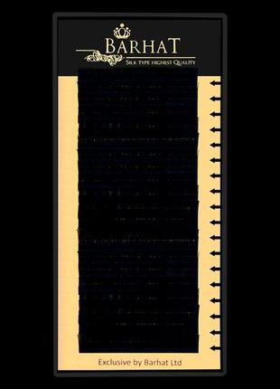 Вії для нарощування чорні barhat lashes мікс довжин silk (18 ліній) в 0.05 8-153 фото