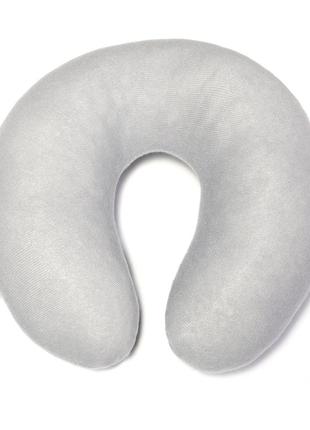 Подушка-бублик дорожная под шею белого цвета