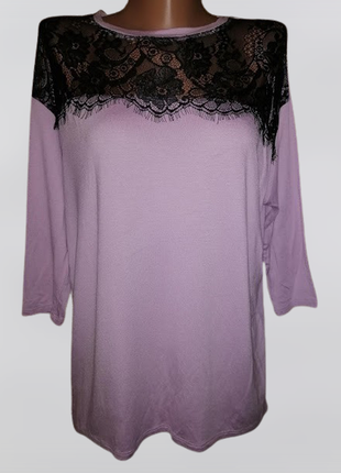 💜💜💜красива жіноча трикотажна кофта, блузка з мереживом, гіпюром tu💜💜💜1 фото