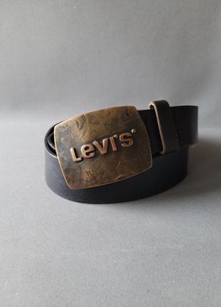 Levi's кожаный пояс винтаж