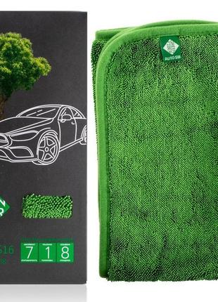 Автополотенце greenway green fiber auto s16, для влажной уборки, зеленое (08070)