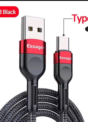 Кабель зарядний essager usb type-c