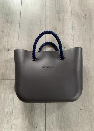 Брендовая сумка o bag графитного цвета оригинал итальялия