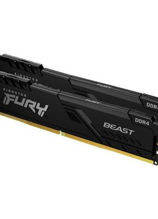 Модуль памяти для компьютера ddr4 16gb (2x8gb) 3600 mhz fury beast black kingston fury (ex.hyperx)