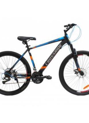 Велосипед crossride spider 27.5" рама-17" st black/blue1 фото