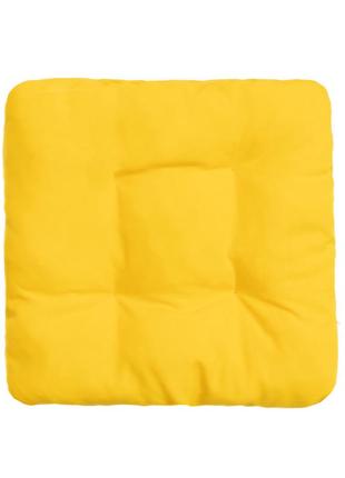 Подушка жёлтая для стула кресла табуретки 45х45х8