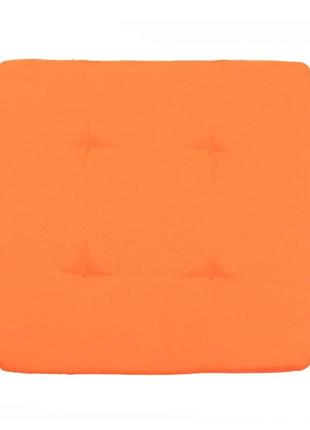 Подушка для стула, кресла, табуретки оранжевая 40х40х31 фото