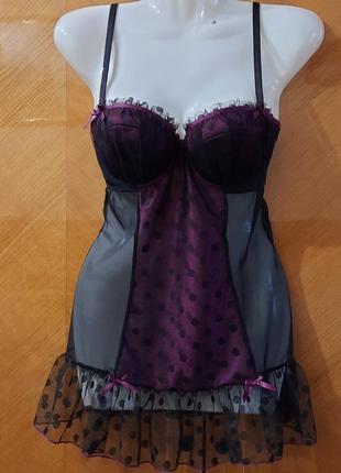 Ann summers  красивый пеньюар кружево полупрозрачный